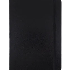 JAM Paper Hardcover Notebook with Elastic, Medium Journal, 5 x 7, Black, 100 Lined Sheets, Sold Individually (340526601)