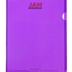 JAM Paper® Plastic Sleeves, 9" x 12", Purple, Dozen (38OSPU)