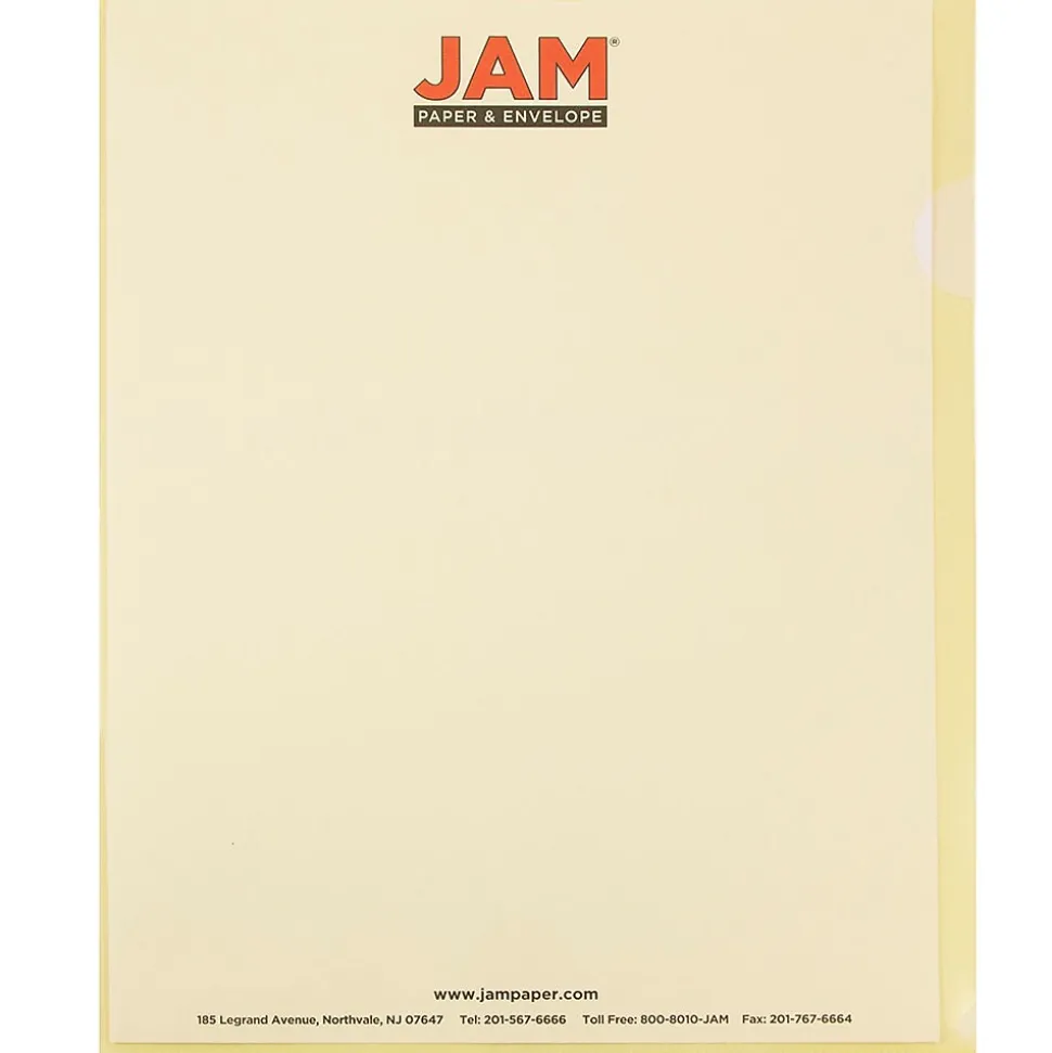 JAM Paper® Plastic Sleeves, 9" x 12", Yellow, 600/Pack (2226316991C)