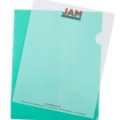 JAM Paper® Plastic Sleeves, 9" x 12", Green, 12/Pack (226325846)