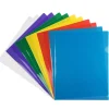 JAM Paper Plastic Sleeves, 9" x 12", Assorted Colors, 12/Pack (380SASST)