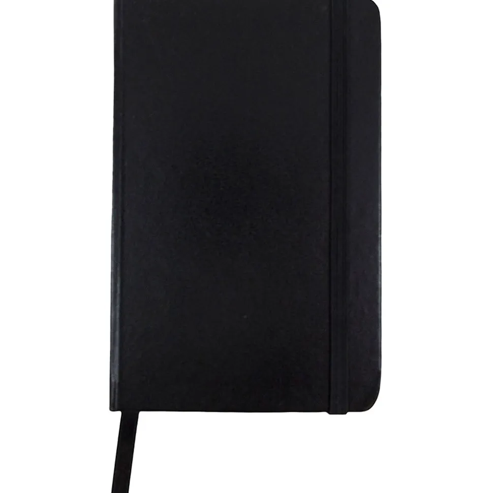 JAM Paper Pocket Notebook, 3.75" x 5.625", Narrow Ruled, 100 Sheets, Black (340526602)
