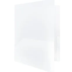 JAM Paper POP 2-Pocket Plastic Presentation Folder, Clear, 6/Pack (382ECLDD)