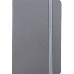 JAM Paper Professional Notebooks, 5.8" x 8.3", Wide Ruled, 70 Sheets, Gray/Silver (340528858)