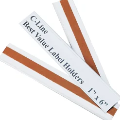 Label Holders, 1" x 6", 50 /Pack (CLI87627)