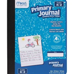Mead Grades K-2 Primary Ruled Journal 1-Subject Composition Notebook, 7.5" x 9.75", Wide Ruled, 100 Sheets, Blue (1040315)
