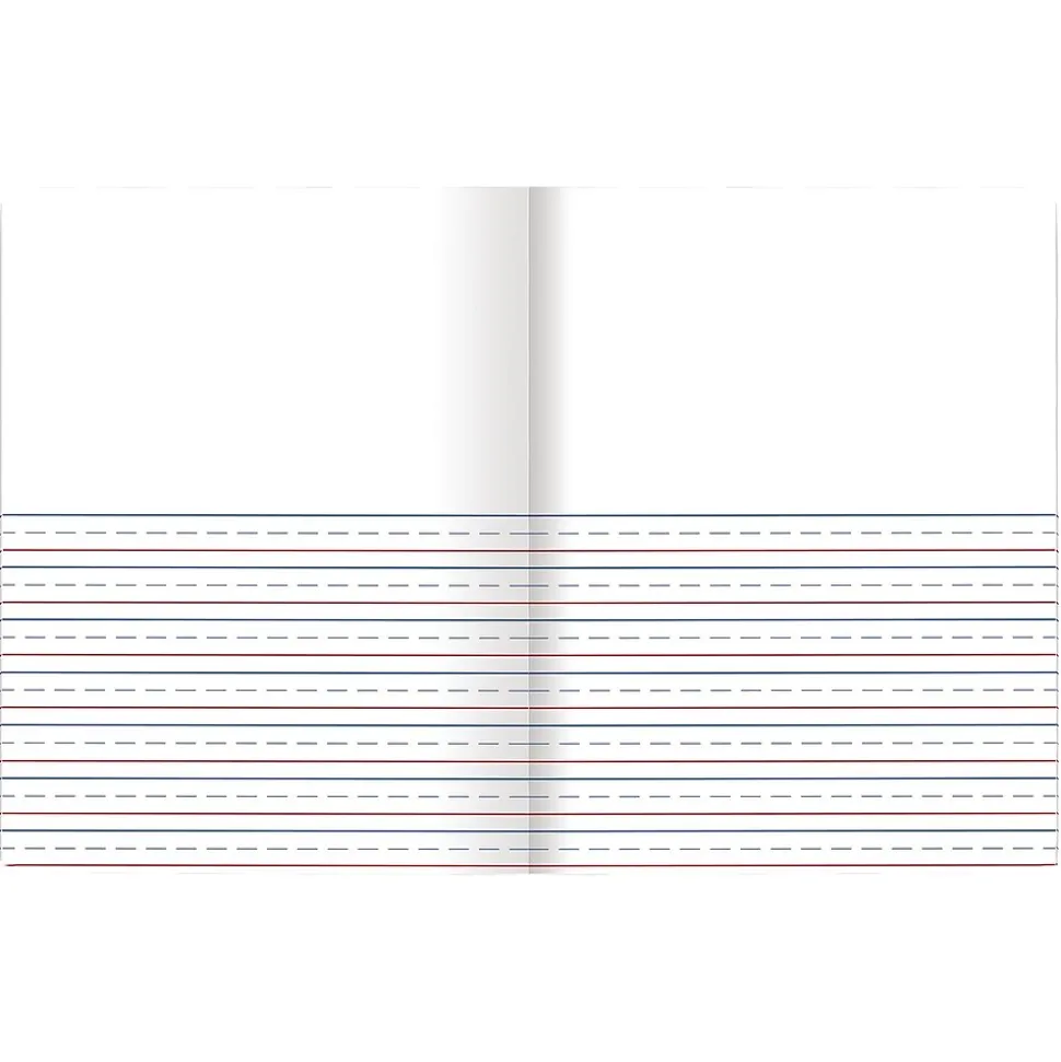 Mead Grades K-2 Primary Ruled Journal 1-Subject Composition Notebook, 7.5" x 9.75", Wide Ruled, 100 Sheets, Blue (1040315)