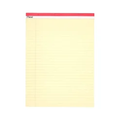 Mead Notepad, 8.5" x 11", Wide-Ruled, Canary, 50 Sheets/Pad, 3 Pads/Pack (59386)