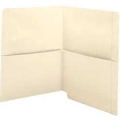 Medical Arts Press End-Tab Folders with Twin 1/2 Pockets, Straight Cut, Letter Size, Manila, 50/Box (31425MAP)