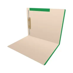 Medical Arts Press File Folder, Straight-Cut, Letter Size, Manila Stock, Manila/Dark Green, Reinforced Right Side, 50/Box