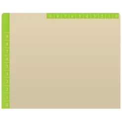 Medical Arts Press File Folder, Straight-Cut, Letter Size, Manila Stock, Manila/Light Green, Reinforced Right Side, 50/Box