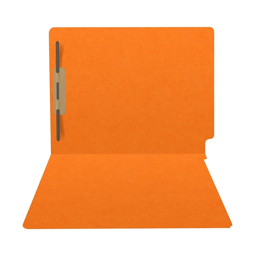 Medical Arts Press Heavy Duty End Tab File Folder, Straight-Cut, Letter Size, Orange, 40/Box (S-09461-ORG)