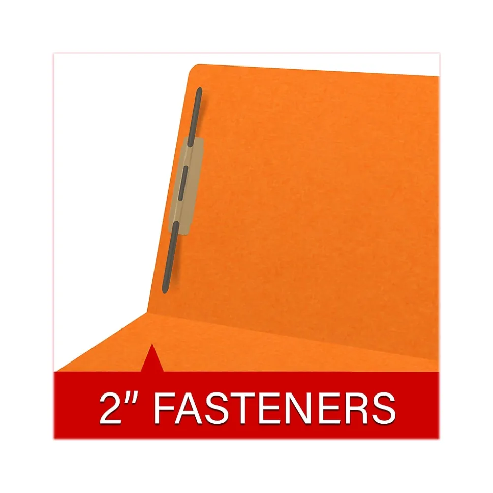 Medical Arts Press Heavy Duty End Tab File Folder, Straight-Cut, Letter Size, Orange, 40/Box (S-09461-ORG)