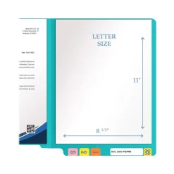 Medical Arts Press Heavy-Duty End Tab File Folder, Straight Cut, Letter-Size, Light Blue, 40/Box (S-09458-LBL)