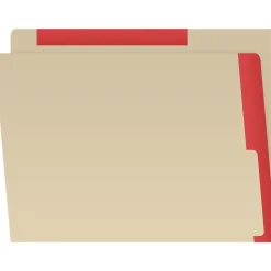 Medical Arts Press Heavy-Duty End Tab File Folder, Straight Cut, Letter-Size, Manila, 50/Box (S-09466-RED)