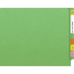 Medical Arts Press Heavy-Duty End Tab File Folder, Straight Cut, Letter-Size, Green, 40/Box (S-09458-GRN)