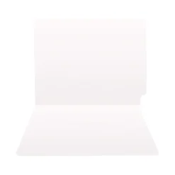 Medical Arts Press Heavy-Duty End Tab File Folder, Straight Cut, Letter-Size, White, 40/Box (S-09458-WHT)