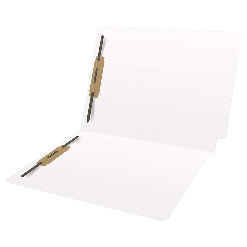Medical Arts Press Heavy-Duty End Tab File Folder, Straight Cut, Letter-Size, White, 40/Box (S-09459-WHT)