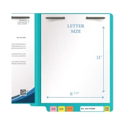 Medical Arts Press Heavy-Duty End Tab File Folder, Straight Cut, Letter Size, Light Blue, 40/Box (S-09459-LBL)