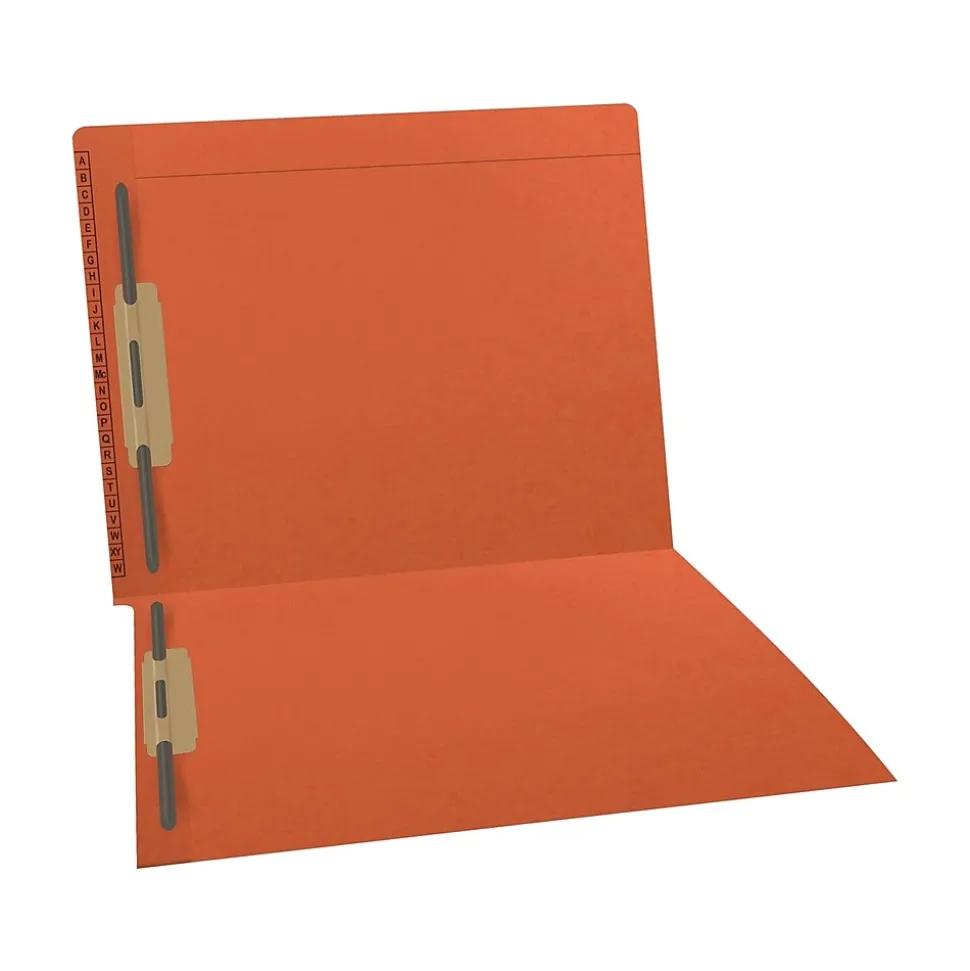 Medical Arts Press Kardex Reinforced End Tab File Folder, Straight Cut, Letter-Size, Orange, 50/Box (F1180-ORG)