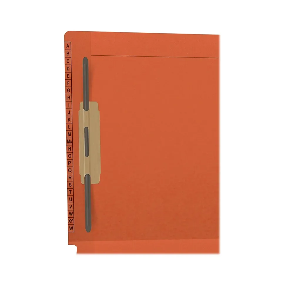Medical Arts Press Kardex Reinforced End Tab File Folder, Straight Cut, Letter-Size, Orange, 50/Box (F1180-ORG)