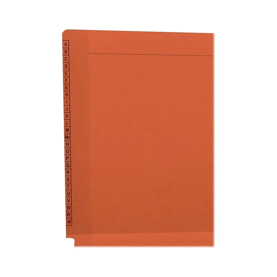 Medical Arts Press Kardex Reinforced End Tab File Folder, Straight Cut, Letter-Size, Orange, 100/Box (F1170-ORG)