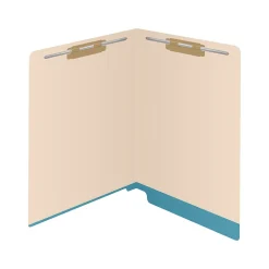 Medical Arts Press Reinforced End Tab File Folder, Straight-Cut, Letter Size, Manila/Blue, 50/Box (S-09473-BLU)