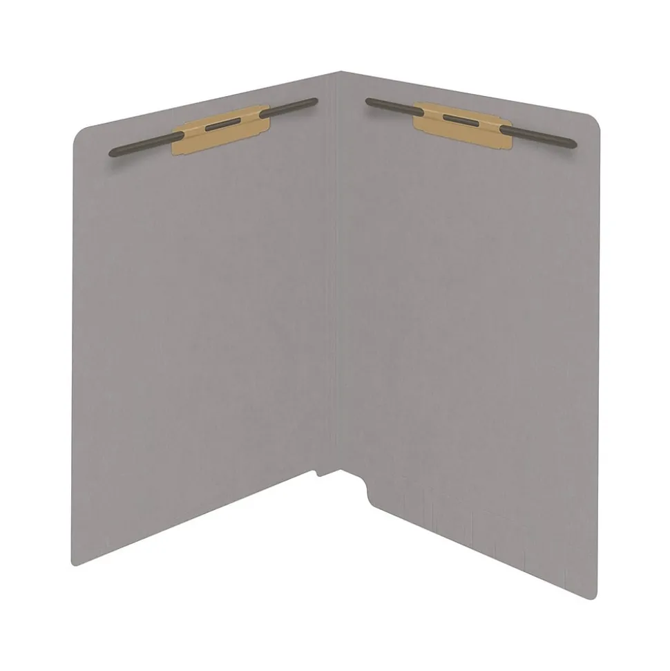 Medical Arts Press Reinforced End Tab File Folder, Straight Cut, Letter-Size, Gray, 250/Carton (S-01502-GRY-B)