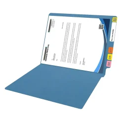 Medical Arts Press Reinforced End Tab File Folder, Straight Cut, Letter-Size, Blue, 50/Box (S-01601-BLU)