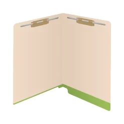Medical Arts Press Reinforced End Tab File Folder, Straight-Cut, Letter Size, Manila/Green, 50/Box (S-09473-GRN)