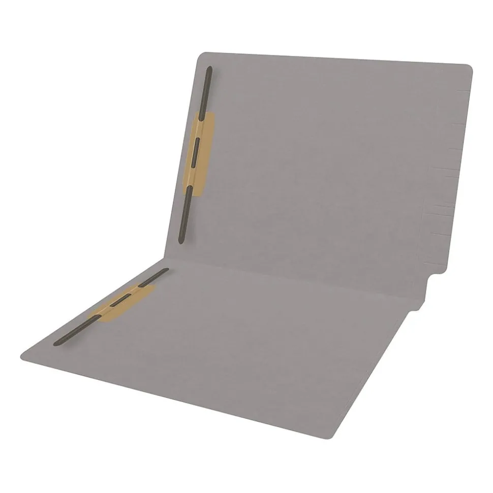 Medical Arts Press Reinforced End Tab File Folder, Straight Cut, Letter-Size, Gray, 250/Carton (S-01602-GRY-B)