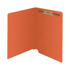 Medical Arts Press Reinforced End Tab File Folder, Straight Cut, Letter-Size, Orange, 50/Box (S-01501-ORG)