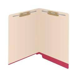 Medical Arts Press Reinforced End Tab File Folder, Straight-Cut, Letter Size, Manila/Red, 50/Box (S-09473-RED)