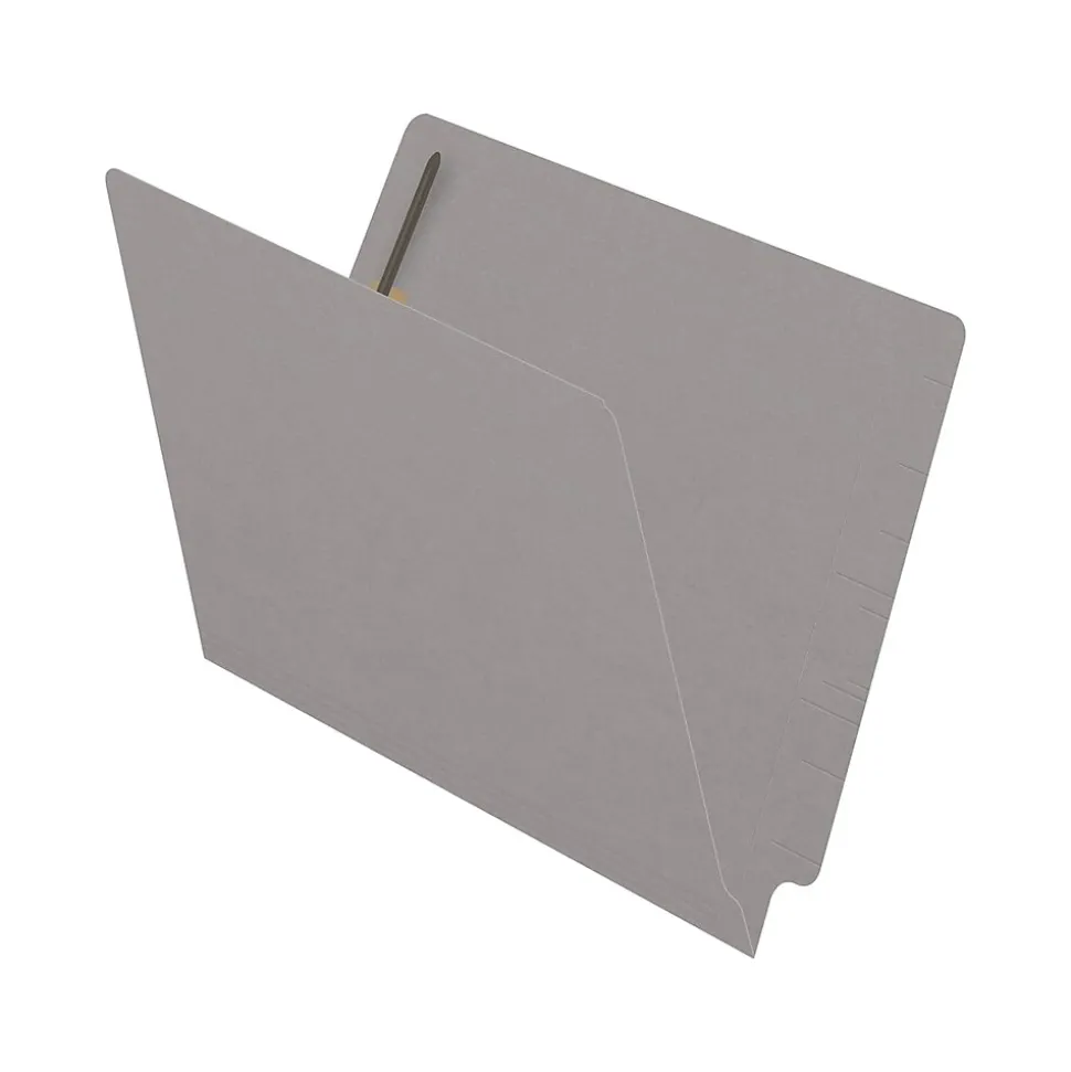 Medical Arts Press Reinforced End Tab File Folder, Straight Cut, Letter-Size, Gray, 50/Box (S-01501-GRY)