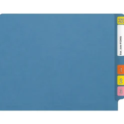 Medical Arts Press Reinforced End Tab File Folder, Straight Cut, Letter-Size, Blue, 250/Carton (S-01602-BLU-B)