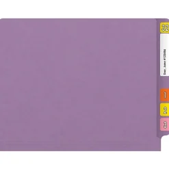 Medical Arts Press Reinforced End Tab File Folder, Straight Cut, Letter-Size, Lavender, 50/Box (S-01502-LAV)