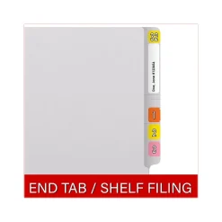 Medical Arts Press Reinforced End Tab File Folder, Straight Cut, Letter-Size, White, 50/Box (S-01502-WHT)