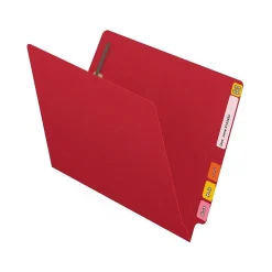 Medical Arts Press Reinforced End Tab File Folder, Straight Cut, Letter-Size, Red, 50/Box (S-01502-RED)