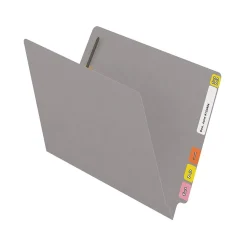 Medical Arts Press Reinforced End Tab File Folder, Straight Cut, Letter-Size, Gray, 50/Box (S-01502-GRY)