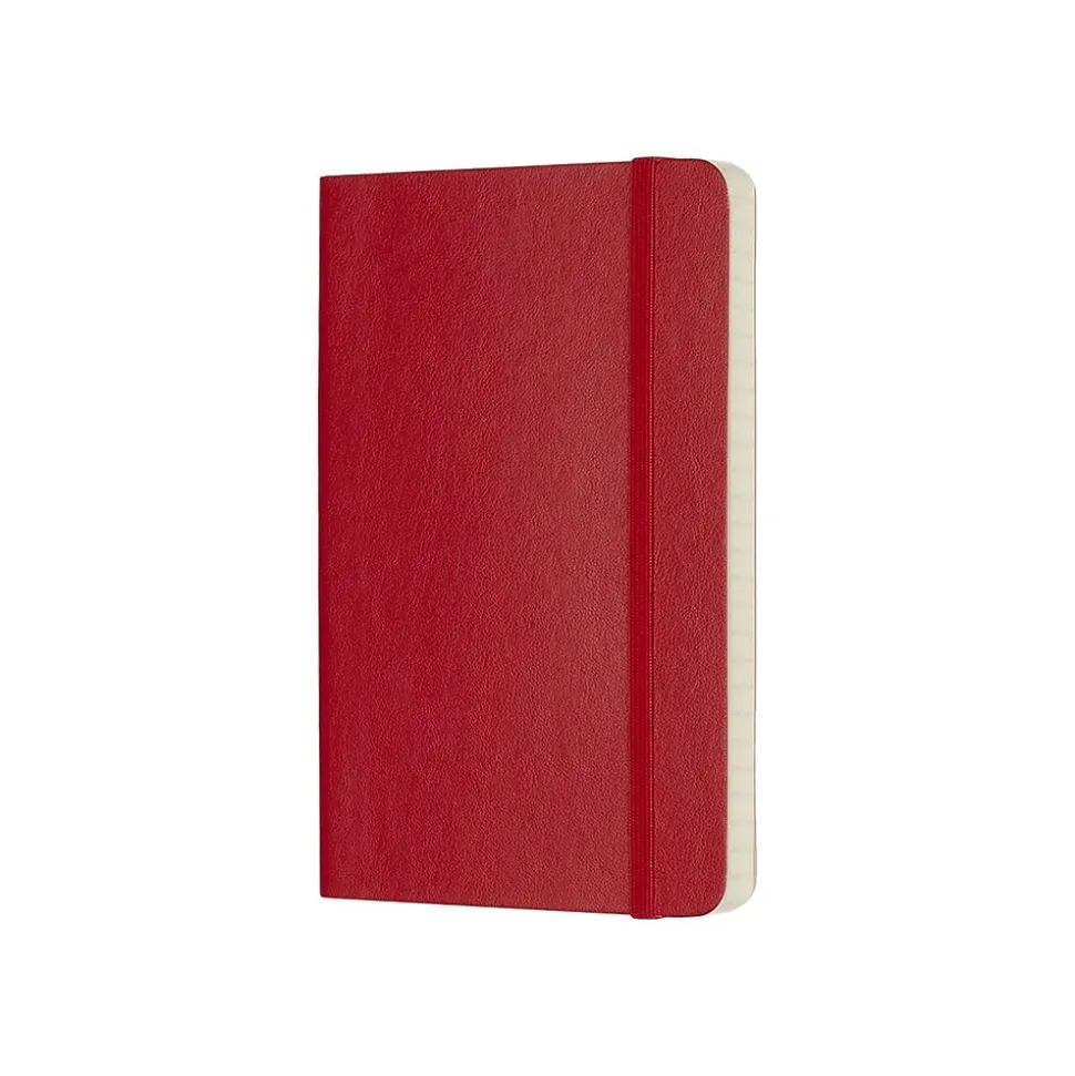 Moleskine Classic Notebook, Large, 5" x 8.25", College Ruled, 96 Sheets, Scarlet Red (930048)