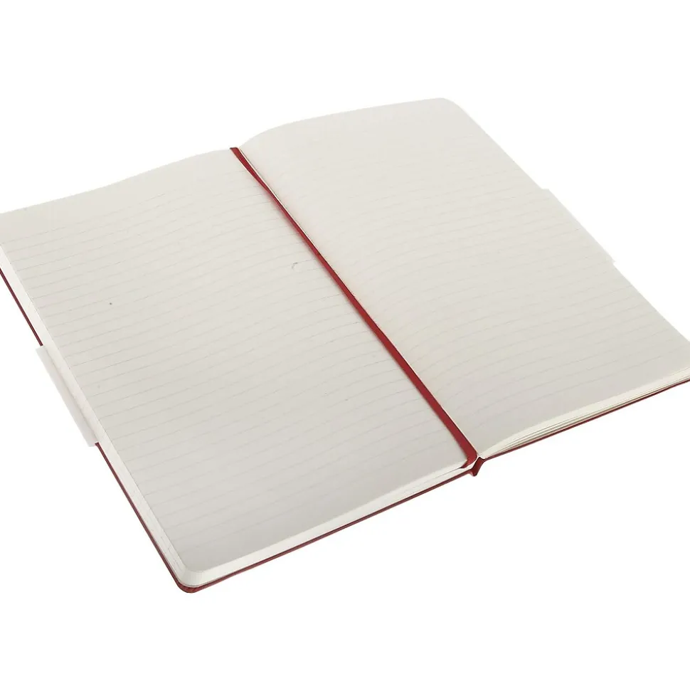 Moleskine Classic Notebook, Large, 5" x 8.25", College Ruled, 96 Sheets, Scarlet Red (930048)