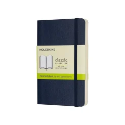 Moleskine Classic Professional Notebook, 3.5" x 5.5", Unruled, 96 Sheets, Sapphire Blue (854726)