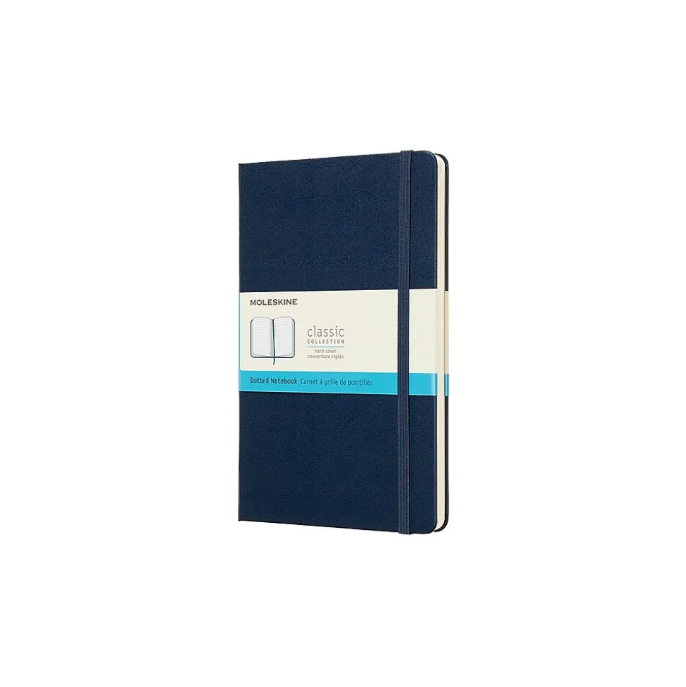Moleskine Classic 1-Subject Professional Notebook, 5" x 8.25", Dotted, 240 Sheets, Blue (715437)