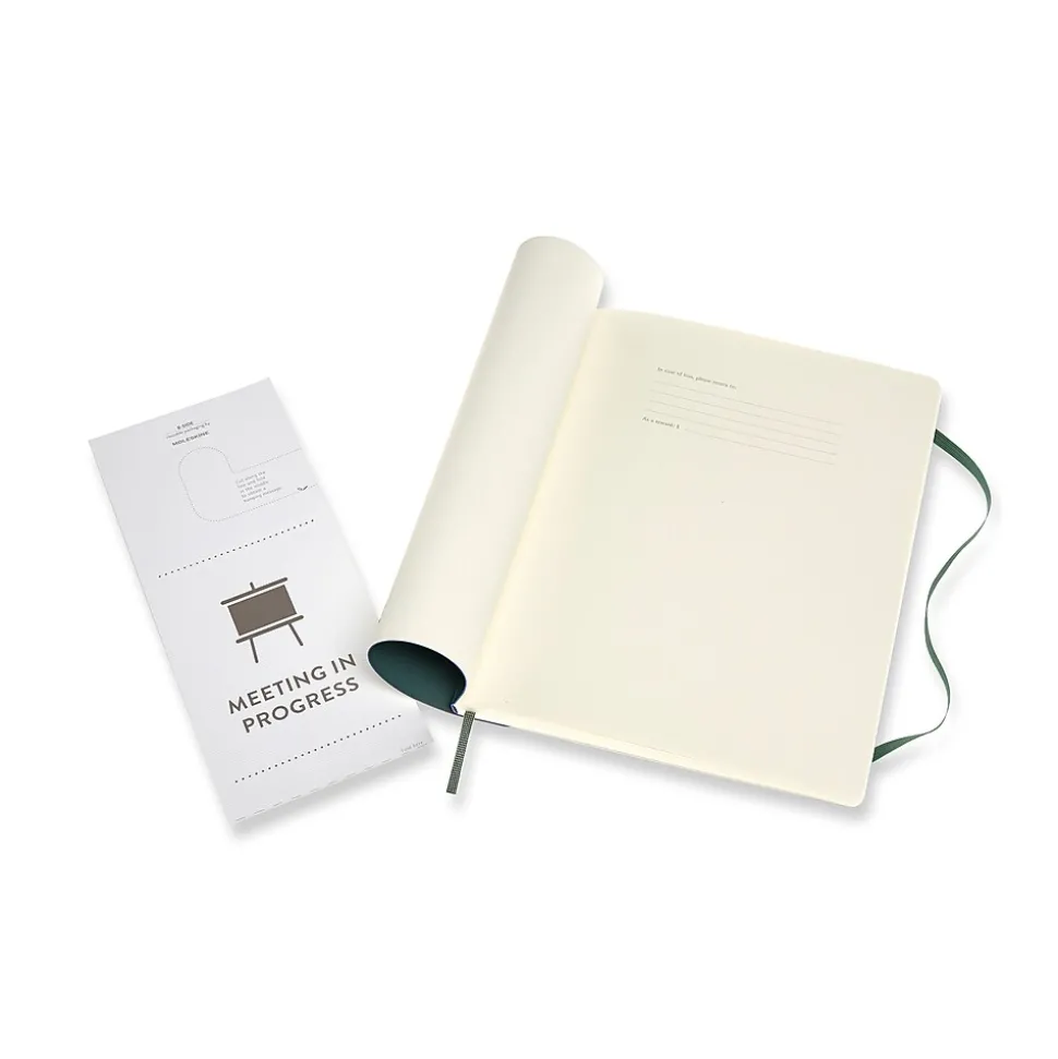 Moleskine Pro XL Professional Notebooks, 7.5" x 9.75", Narrow Ruled, 192 Sheets, Green (620848)