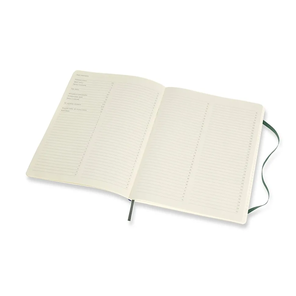 Moleskine Pro XL Professional Notebooks, 7.5" x 9.75", Narrow Ruled, 192 Sheets, Green (620848)