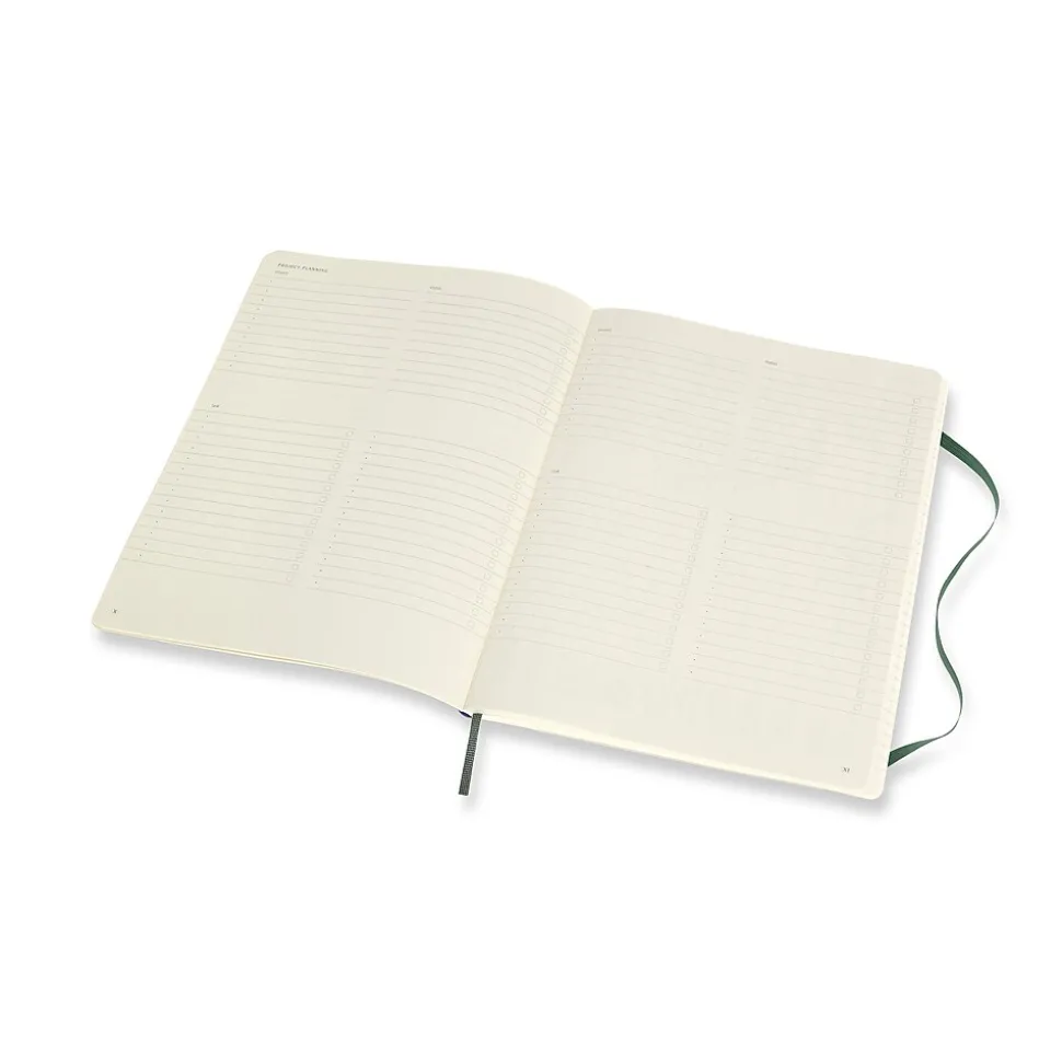 Moleskine Pro XL Professional Notebooks, 7.5" x 9.75", Narrow Ruled, 192 Sheets, Green (620848)