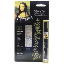 Mona Lisa Adhesive Pen plus gold leaf [Pack of 2]