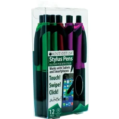 Monteverde One Touch Ballpoint Pen with Front Stylus, Assorted Colors, 12 pack (MV36170)