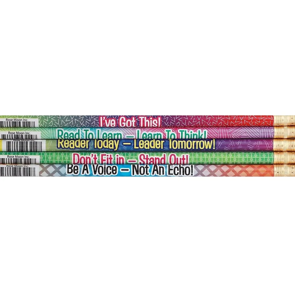 Moon Products Motivate Me Pencils, #2 HB Lead, Box of 144 (JRM53229G)