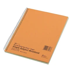 National Brand Brown Board Cover 1-Subject Notebooks, 8" x 10", Narrow Ruled, 80 Sheets, Brown (RED33008)